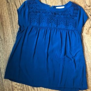 Blue babydoll top